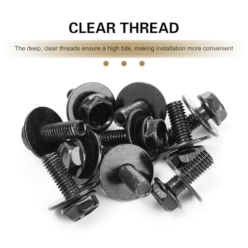 100 PCS Automotive U Clips and Screws Kit, Body Bolts and Clips Assortment Kit, Self Tapping Bumper Fender Screws Fasteners, Suitable for Body Bumper Fender Trim Panels Splash Shield (Black)