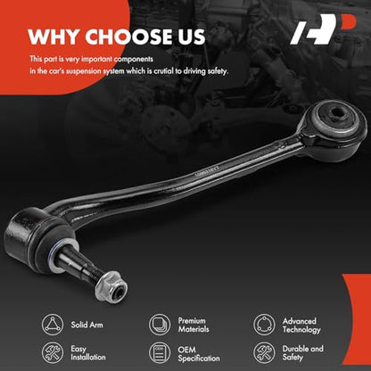 A-Premium Front Right Rearward Lower Control Arm, with Ball Joint & Bushing | Compatible with BMW E53 E70 Series - X5 2000-2006, Fix Clunking Noise Over Bumps