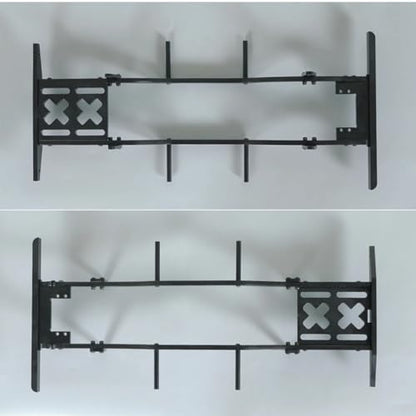 RC Car Frame Parts For Axial For SCX10 D90 TF2 B5 1/10 Metal Chassis Set Rails Frame With Shock Towers For Leaf Springs Mounting Holes RC Crawler Upgrade