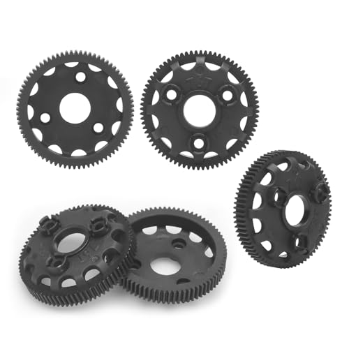 daitoku 48P 76T Spur Gear Transmission Gears 5Pcs for 1/10 Slash 2WD Rustler Stampede Bandit VXL XL-5 - size: 48P 76T