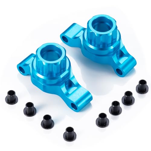RC Aluminum TT02 Front Steering Knuckle Arm Steering Cup & Rear Stub Axle Carrier Hub Set Compatible with Tamiya TT02 1/10 RC On Road Touring Car Upgrade Parts