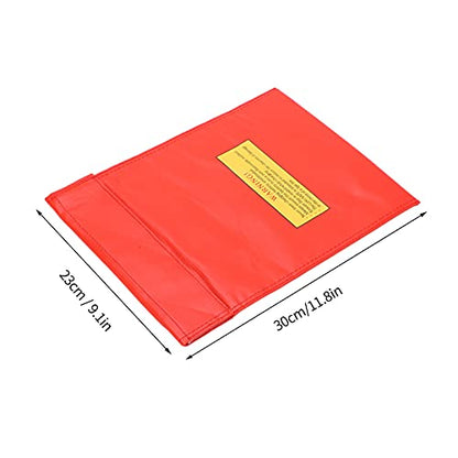 LiPo Battery Explosion Proof Bag, Fireproof Nylon Charging & Storage Bag, Lithium Battery Safe Guard for Safe Storage, e Pouch for Charging Portability - size: Red