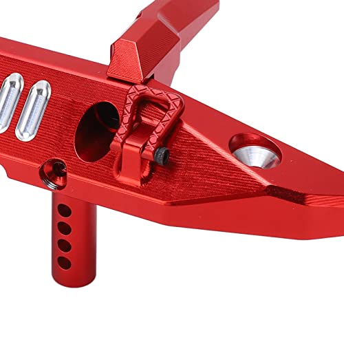 Front Bumper Aluminum Alloy Crawler Bumper RC Car Accessory with LED Light Hole for Axial 1/6 for SCX6 Car RC Car Upgrade Part (Red) - color: Red