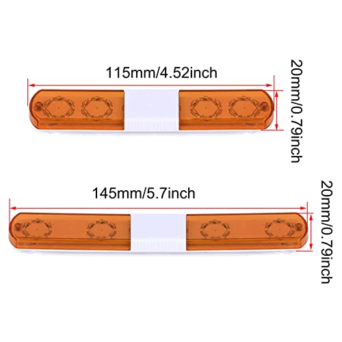 Multi-Function LED Police Flash Light Bar Lamp for 1/10 1/8 1/12 RC Model Car WPL D12 HSP TRX4 Tamiya CC01 D90 SCX10 (145mm Orange) - color: 145mm Orange
