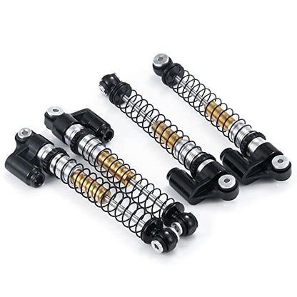 RCLIONS RC Shocks 48mm Adjustable Absorber Damper for All 1:24th Axial SCX24 AXI90081 Deadbolt C10 Bronco Gladiator RC Crawler Car Upgrades - color: Black