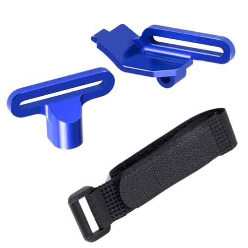 Aluminum Alloy Battery Holder Mount Hold-Down for Tra-xxas 1:16 Mini Maxx 4WD 1/1:10 Mini XRT VXL-3S Monster Truck Upgrades (Blue) - color: Blue