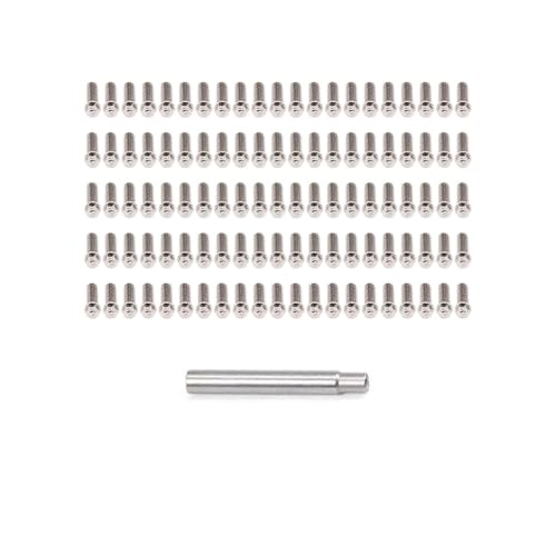 100pcs M2 M3 Steel Scale Beadlock Ring Screws 1.9 2.2 Wheel Rims for 1/10 RC Crawler Car TRX4 Axial SCX10 AXI03007 VS4-10 LCG(M3 8mm)