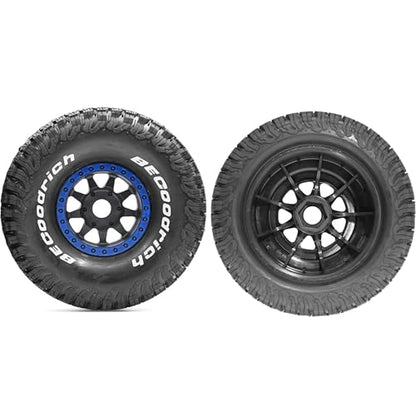 1/7 1/8 RC Short Course Truck Wheels 17mm Hex And Tires OD 5.31" Off Road Tyres For 1:7 1:8 Scale Buggy Truck Car TRAXXAS UDR FS Atom ARRMA Mojave 6S EXB YK4072 DF7 TB7 Upgrades 4PCS (Blue) - color: Blue