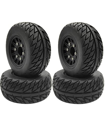 RC Short Course Truck Tires with Foam Inserts for 1/10 Scale Arrma Senton | Detachable Replacement 17mm 14mm 12mm RC Wheels and Tires High Grip,Pre-Mounted,Durable Rubber,Ready to Install