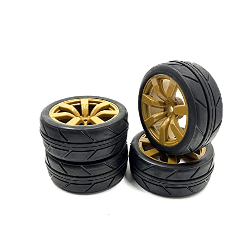 1/10 Scale OnRoad Rubber Tires & Wheels Rims Hex Hub 12mm(no glued) for RC Touring Car Tyre(4pcs/Set)