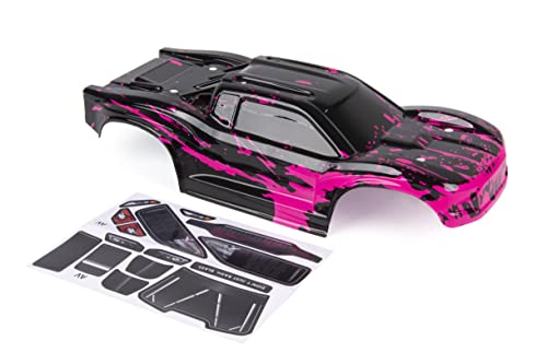 Custom Body Muddy Hot Pink Style Compatible for ARRMA VORTEKS 3S 4x4 4x2 BLX 1/10 Stadium Truck(V-P-01) - color: Hot Pink