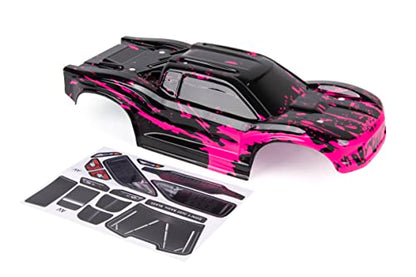 Custom Body Muddy Hot Pink Style Compatible for ARRMA VORTEKS 3S 4x4 4x2 BLX 1/10 Stadium Truck(V-P-01) - color: Hot Pink