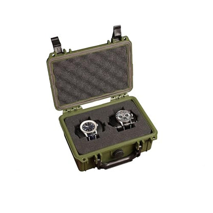 MEIJIA IP67 waterproof hard compact case,Customizable Fit Foam,8.12”x6.56”x 3.56”,Fit Use of Drones, Cameras,Equipments,lens (Green) - color: Green, size: 8.12 x 6.56 x 3.56 inches