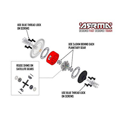 ARRMA Metal Diff Case, ARA220050