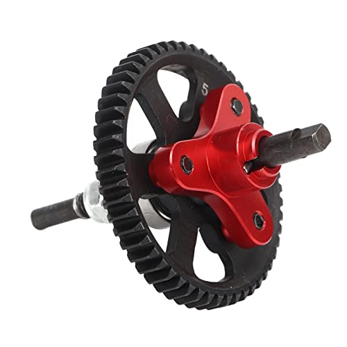 Aluminum Steel Differential Slipper Clutch, Slipper Clutch Assembly, 54T Aluminum Steel Differential Gear Slipper Clutch for Traxxas Slash 4x4 1/10 RC Car (Red) - color: Red