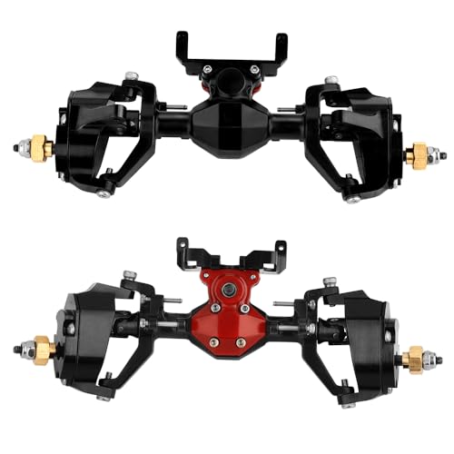 SCX24 Diamond Shape Portal Axle for 1/24 Axial SCX24 C10 90081 AXI00002 AX24 Ford Bronco AXI00005 RC Crawler Metal Upgrade (Black) - color: Black