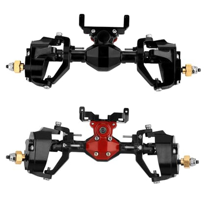 SCX24 Diamond Shape Portal Axle for 1/24 Axial SCX24 C10 90081 AXI00002 AX24 Ford Bronco AXI00005 RC Crawler Metal Upgrade (Black) - color: Black