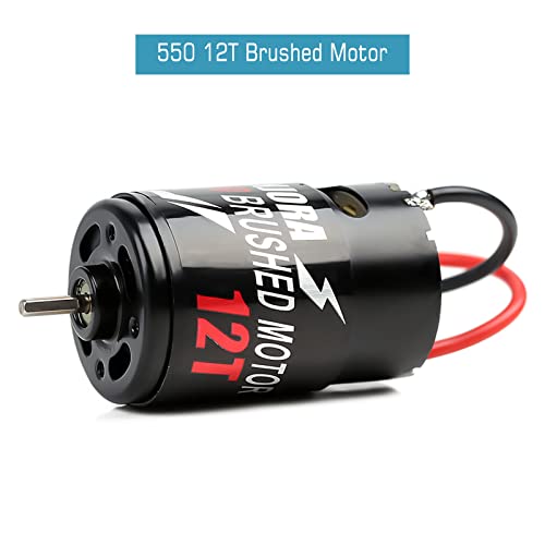 INJORA 550 3-Slot Waterproof Brushed Motor for 1/10 RC Car (12T) - size: 12T