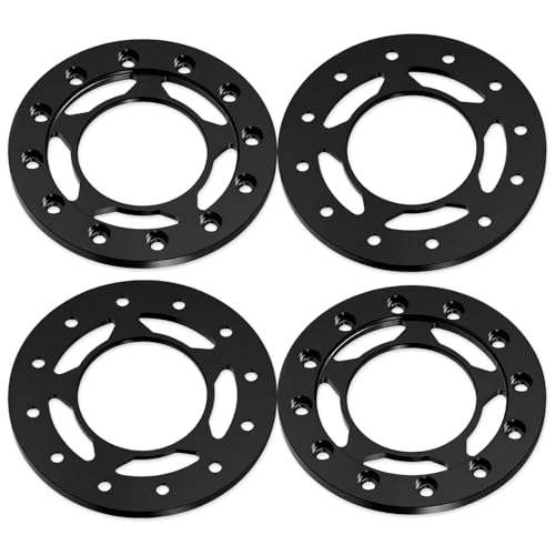 4PCS Aluminum 1.55" RC Beadlock Wheel Replacement Ring for AXIAL UTB18 D90 TF2 CC01 AX90069 MST JIMNY 1/10 RC Crawler Trail Truck Car (Black) - color: Black