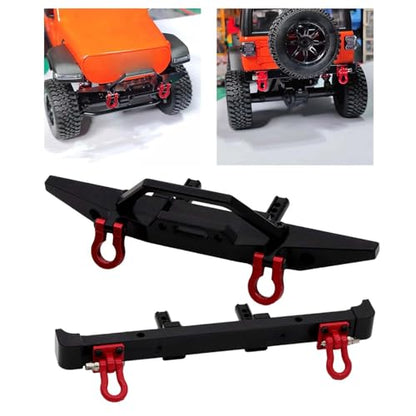 kowaku 1/12 RC Crawler Aluminum Bumper Set for MN128, Front and Rear Replacement Upgrade Parts for 1:12 RC Crawler Cars