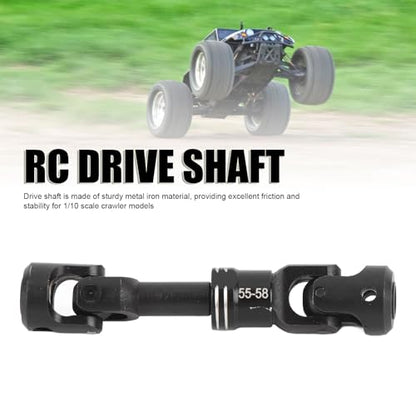 Drfeify RC Drive Shaft, Durable Metal Construction Includes Screws Crawler Drive Shaft 55-58MM for 1/10 Scale RC Cars Off-Road Rock Crawling Enthusiasts - size: 55-58MM