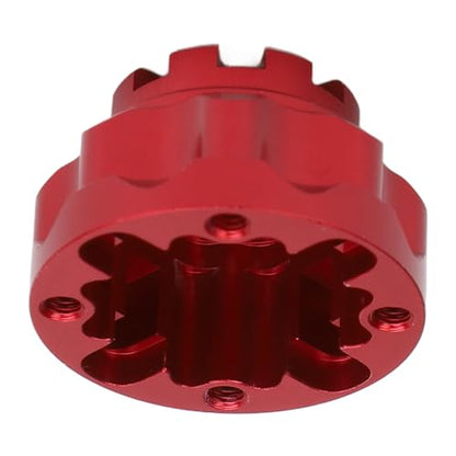 Metal Differential Case, Aluminum Alloy Upgrade Parts Accessories Front Rear Universal Diff Case with 4 Screws for 1/10 RC Car (Red) - color: Red