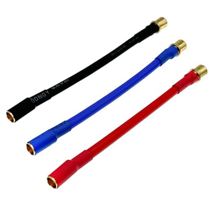 3pcs 6.5mm Male to 8mm Female Bullet Connector Extension Wire Adapter 10AWG 4.9 Inch for RC Motor & ESC