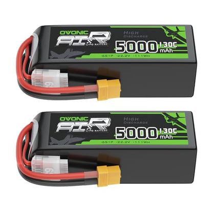 OVONIC 6S LiPo Battery 5000mAh 22.2V 130C RC Battery with XT60 Connector