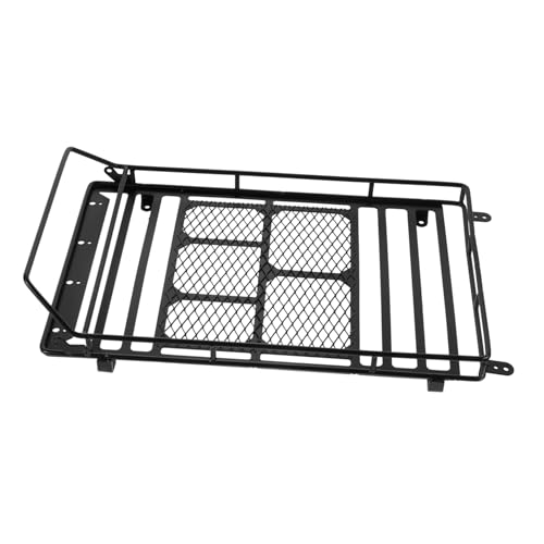 ULTECHNOVO Car Roof Luggage Bracket for Crawler Durable Black Storage Rack for Rc Accessories Lightweight Design Strong Fixation for Multiple Items - size: 22.8X14.1cm