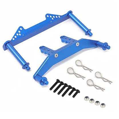 Replacement RC Car Front & Rear Body Mounts Posts for Traxxas 1/10 Slash 2WD Aluminum Alloy Durable RC Car Upgrade Accessories - color: Blue