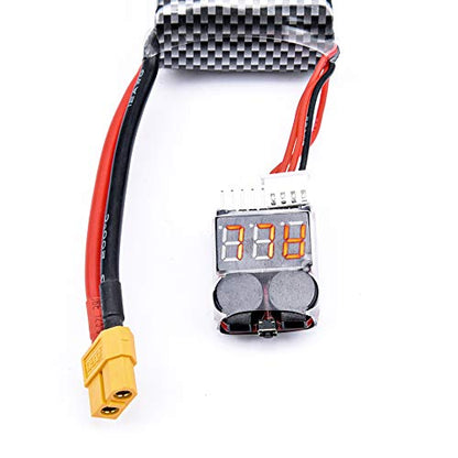 Readytosky Lipo Battery Checker RC Battery Low Voltage Buzzer Alarm | Voltage Tester Monitor for 1-8S Lipo Life LiMn Li-ion Battery (4PCS)