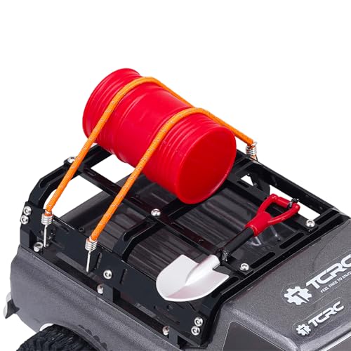 10pcs 100mm RC Luggage Rope Roof Rack Tie Down Straps | For 1/24 1/18 Scale RC Crawler Car Upgades,Orange - color: Orange