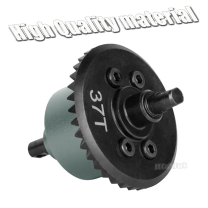 Front Rear 37T Differential Gear Upgrades Part for 1/10 Slash 4X4 (VXL)/Rustler 4X4 (VXL)/Stampede 4X4 (VXL)/Jato 4X4 (VXL) 4WD,XO-1,RC Steel #45 Diff Set Hop Ups,Titanium - color: Titanium - (37t Differential)