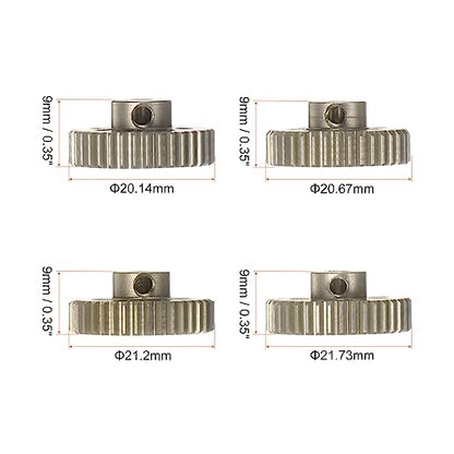 HARFINGTON 48P Hardened Pinion Motor Gear Set 4pcs 36T 37T 38T 39T Fit 1/8 inch RC Motor Shaft 48 Pitch 7075 Aluminum Gears for RC Car, with Hex Key - style: 36T 37T 38T 39T