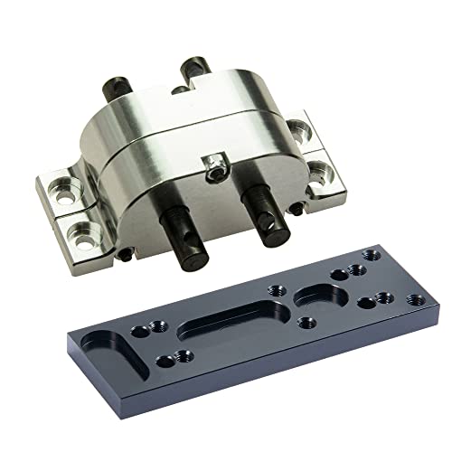 Replacement Part For RC Car Gearbox Transfer Case With Fixed Mount For 1/10 SCX10 D90 1/14 RC Crawler Truck Upgrade Parts - (Color: Case And Mount) - color: Case and Mount