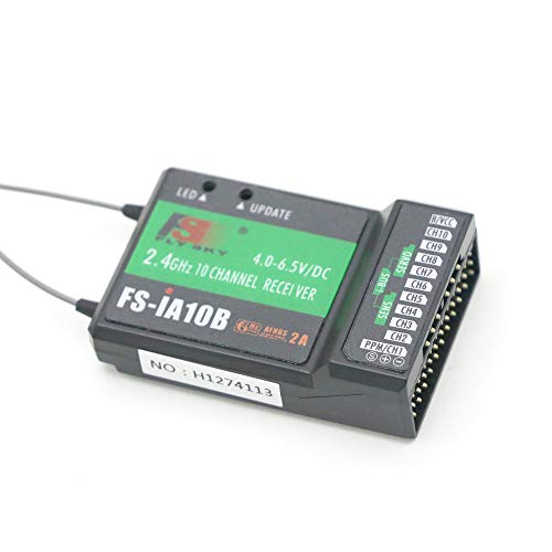 FLYSKY FS-iA10B Receiver 10CH 2.4G for FS-i6 FS-i6X FS-i6S RC Transmitter | 10 Channels 2.4GHz AFHDS 2A | PWM/PPM/i-Bus output