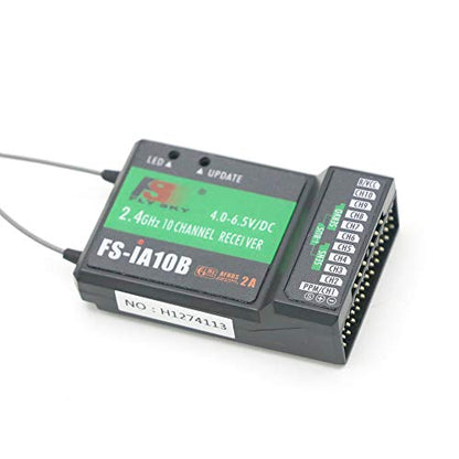 FLYSKY FS-iA10B Receiver 10CH 2.4G for FS-i6 FS-i6X FS-i6S RC Transmitter | 10 Channels 2.4GHz AFHDS 2A | PWM/PPM/i-Bus output