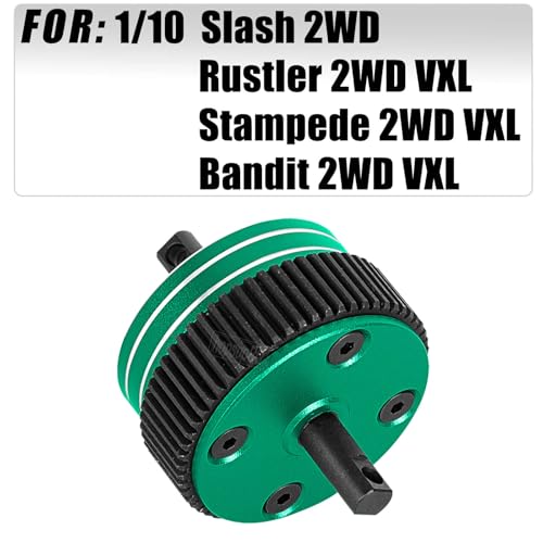 RC Upgrades Part for 1/10 Slash 2WD Rustler Stampede Bandit VXL XL-5,Aluminum Gearbox Transmission Gear Differential Transmission Gear,Green - color: Green(Upgrades Part)