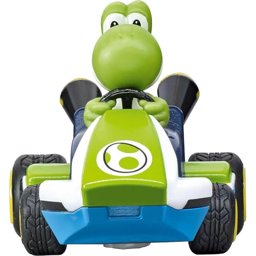 Carrera RC Nintendo Mario Kart 2.4 GHz Mini Collectible Radio Remote Control Toy Car Vehicle - Yoshi | Official Licensed Mario Miniature Collectible Toy RC Car for Kids 6+, Ready To Run, Rechargeable Battery, Radio RC Racing - style: Yoshi