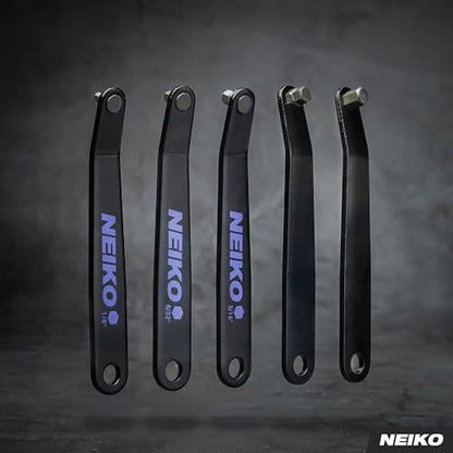 NEIKO 01320A Ultra Low Profile Offset Screwdriver Hex Set, 5 Pc, Heavy Duty S2 Steel Construction, SAE, 10mm Bit Depth, Angled Hex Bit, Bent Screwdriver for Tight Spaces, Allen Wrench Keychain - style: Hex SAE