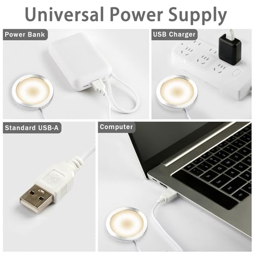 10 Set 3D Printer LED Lamp Kit 001, Compatible with Bambu lab H2D/A1/A1mini/P1S/P1P/X1C Makerworld Maker's Supply Hardware kit 5V USB Powered, 3000K Warm Light - size: 3000K Warm Light