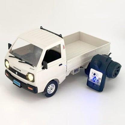 HLSFWDRIVE RC Kei Truck WPL D14 RC Car Drift Off Road 4WD Suzuki RTR | 1/10 Scale RC Drift Car 280 Motor 2.4 GHz Proportional Control Carry Vehicle Revised Chassis Hobby Toy Adult