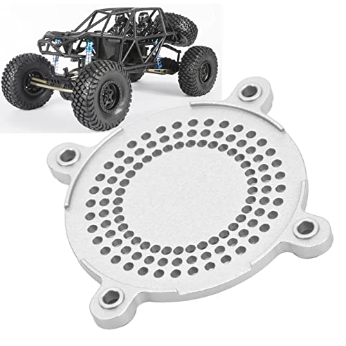 RC Fan Cover 50mm Aluminum Alloy CNC Machining ESC Cooling Fan Cover, Lightweight Protective Cover for RC Car ESC with Enhanced Heat Dissipation and Rugged Design (Silver) - color: Silver