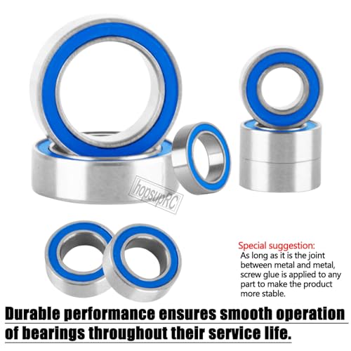 Upgrade Parts for 1/16 Slash/Rally/E-Revo/Summit/Grave Digger/Ford Mustang 4X4 4WD,RC Bearings Kit Hops Up.Navy Blue. - color: Navy Blue(for 1/16)
