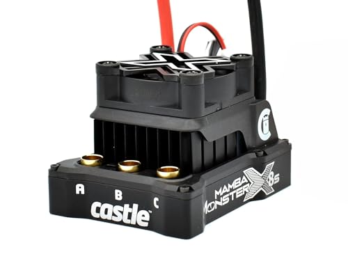 Castle Creations Sidewinder 4 Sensorless ESC & 1415 2400KV Brushless Motor Upgrade for 1/10 RC Vehicles MT Edition, Black, Green