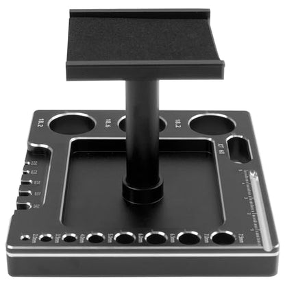 RC Car Work Stand 360 Degree Rotation Repair Workstation Stand Kit Compatible with Traxxas TRX4M Axial SCX24 FMS FCX24 Wltoys 1/18 1/24 Scale RC Car (Black) - color: Black