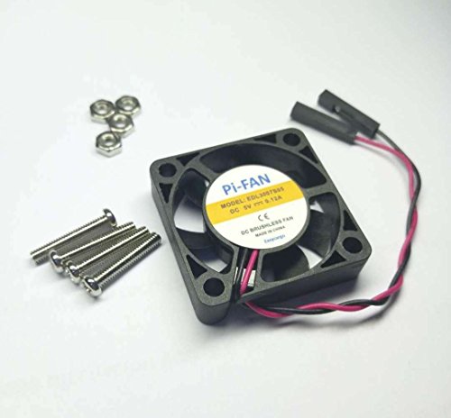 Easycargo Raspberry Pi Fan 30x30x7mm, Raspberry Pi Cooling Fan Brushless 3.3V 5V DC Quiet Fan for Raspberry Pi 3 B+, Pi 3 B, Pi 2, Pi B+, RetroFlag NESPI Case (30mmx30mmx7mm) - color: Black (2-Pack)