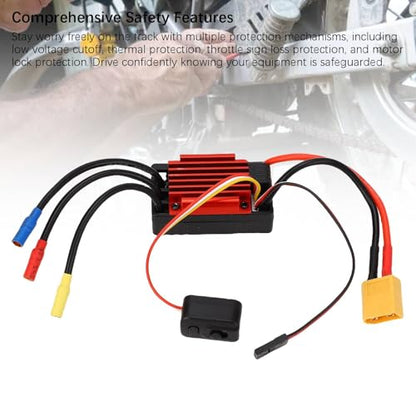Brushless ESC, Water Proof 35A RC Speed Controller, Brushless Motor Controller with Programming Port Adjustable Braking Built in BEC for 1/18 Scale RC Cars Buggies Off Road On Road