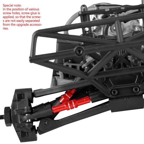 RC Adjustable Turnbuckles Links Upgrades Part for 1/16 Mini Slash 70054-1 RC Car.Front & Rear Aluminium Adjustable Turnbuckles Camber Toe Link Hops Up.Red - color: Red(for 1/16)