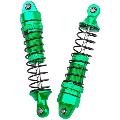 Aluminum Front & Rear Shocks Absorber Dampers Suspension Shocks #7660 7665 Compatible with Traxxas 1/18 LaTrax Teton Desert Prerunner RC Car (Green) - color: Green